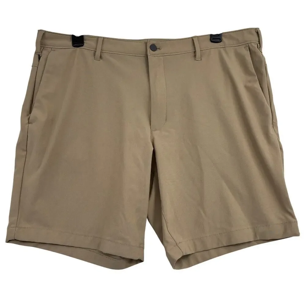 Lands'‎ End Shorts Men's Size 42 Tan Performance Stretch Flat Front Golf Casual